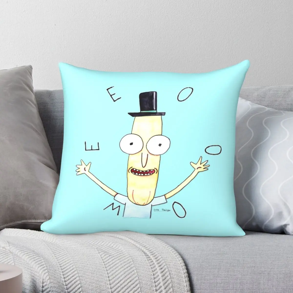 

Квадратный чехол для подушки Mr Poopybutthole из полиэстера и льна
