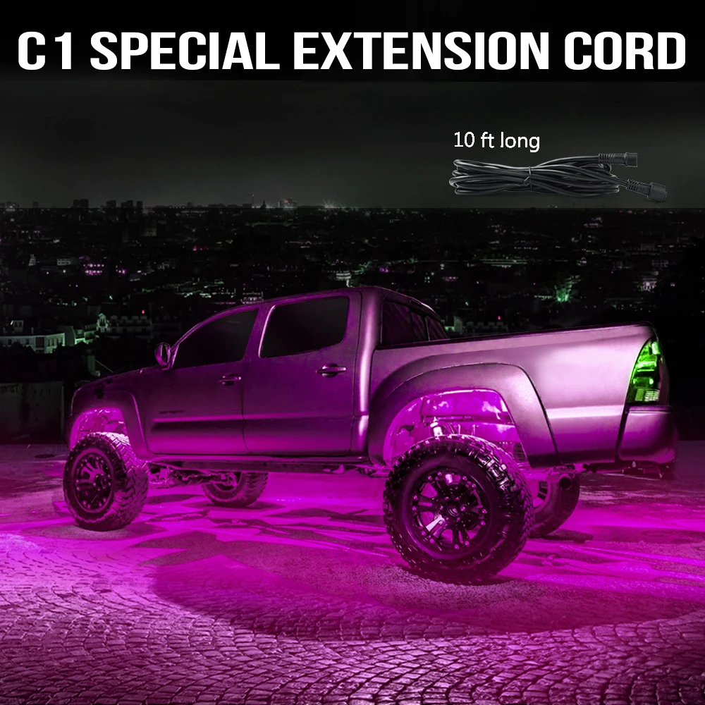 MICTUNING C1 C2 10 футов Удлинительный кабель Провод для 4 и 8 капсул RGB Светодиодные