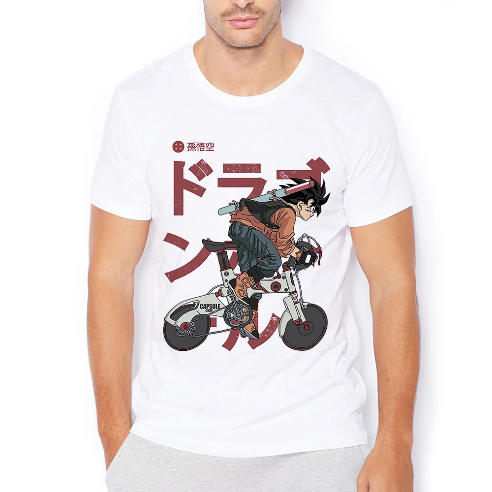 

Super Rider BIKEPACKING Cycling DBZ Bike Funny Anime T Shirt Men Women White Casual Tshirt Unisex Streetwear Homme Femme Tee