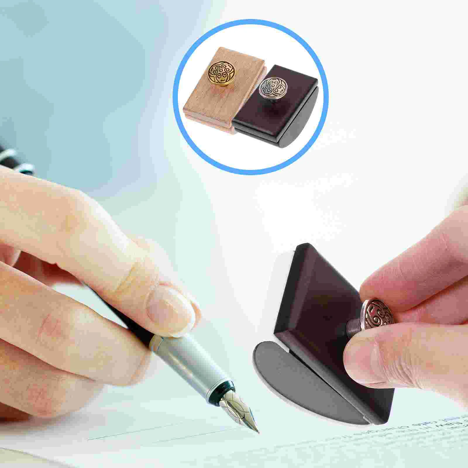 

Blotter Ink Rocker Desk Stamp Pen Absorbent Student Wood Fountain Writing Rocking Portable Paper Cut Pre Seal Wooden Quick