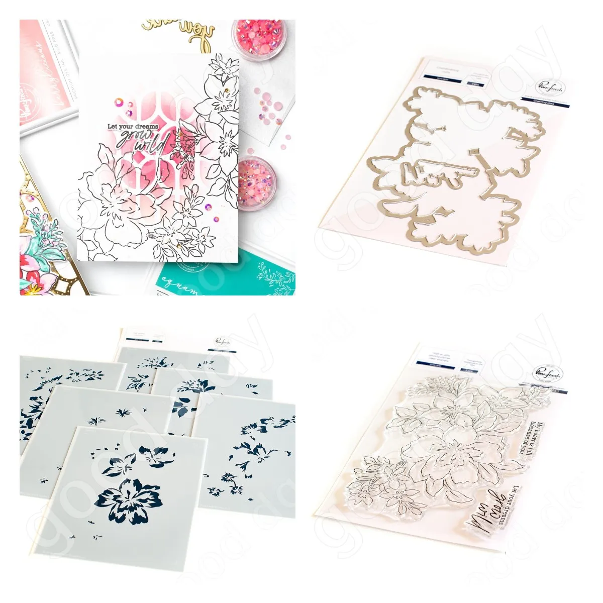 

Grow Wild Cutting Dies Stamps Stencil Scrapbook Diary Decoration Embossing Template Diy Greeting Card Handmade 2022 New Arrival