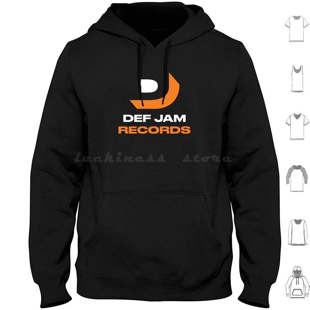 Retro Hoodie cotton Long Sleeve Def Jam Recordings Rap Music Hip Hop Classic Vintage Retro