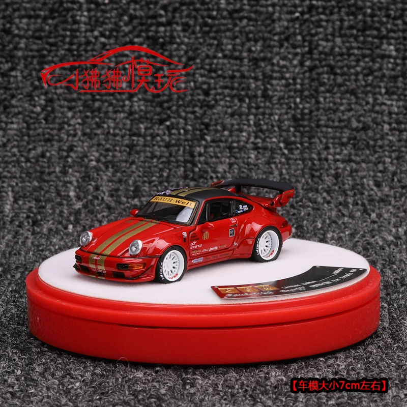 Модель игрушечного автомобиля PGM RWB 911 964 Black Sakura Akira Nakai Limited 1/64