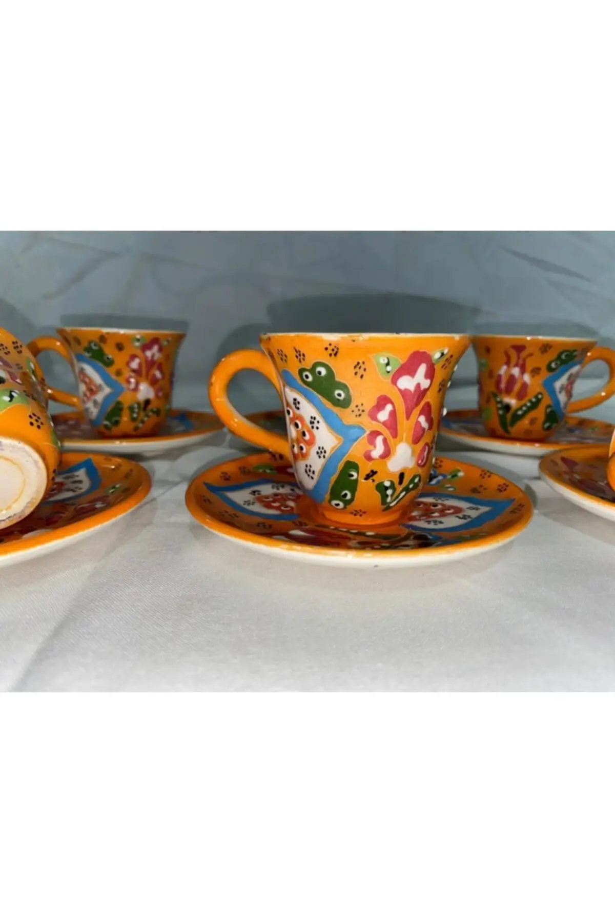 

Удивительный турецкий греческий арабский Набор чашек для кофе и эспрессо Kutahya имеет стандартный разноцветный подарок 6 шт. Кофейный набор