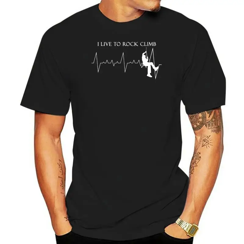 Camiseta de I Live To Rock Climb - Rock Climbing Is Life para hombre, ropa holgada, camisetas baratas, novedad de 2022