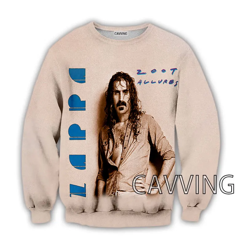 Новые модные женские/мужские толстовки с 3D-принтом Frank Zappa круглым вырезом топы в