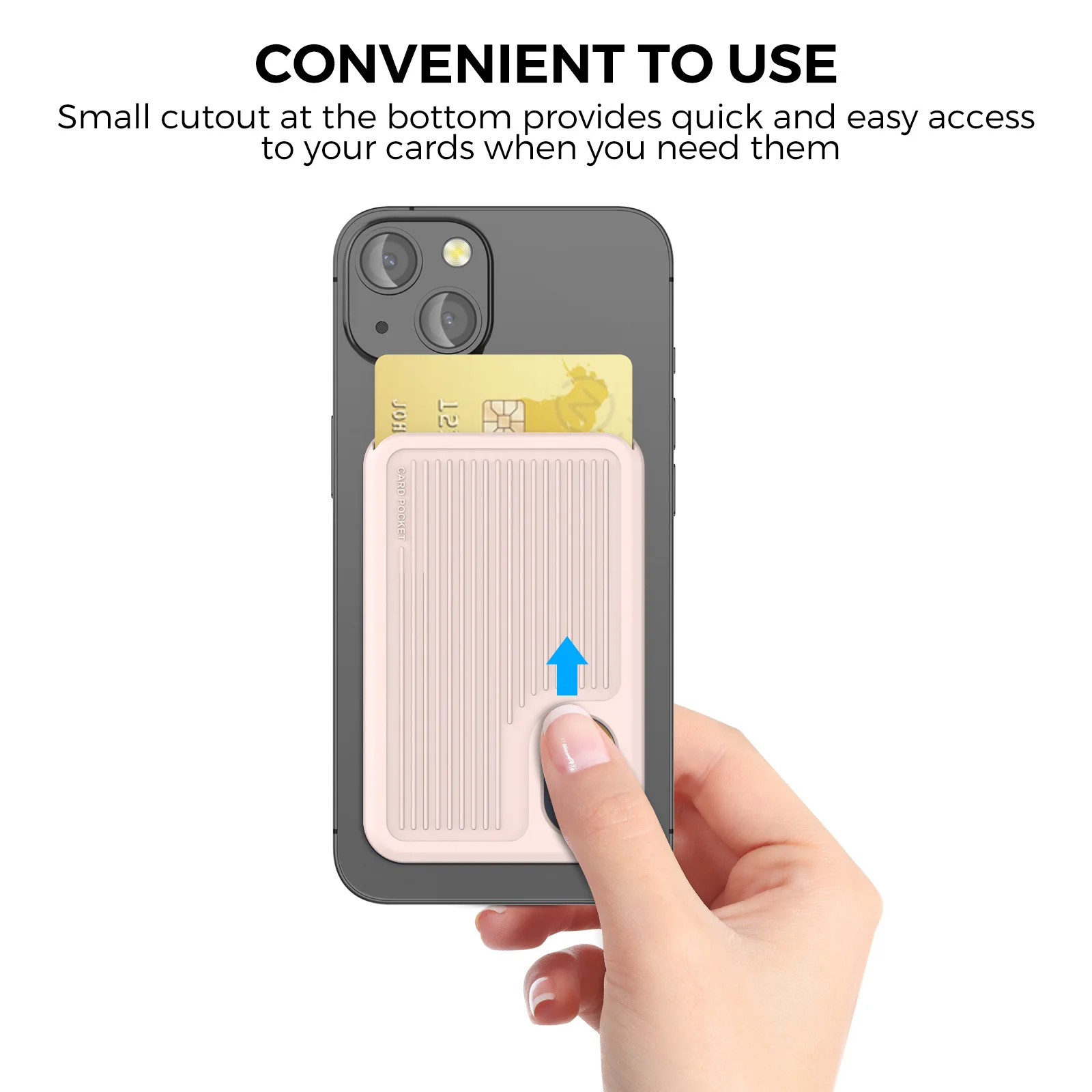 Портативная карманная Вертикальная зернистая Обложка для карт телефона