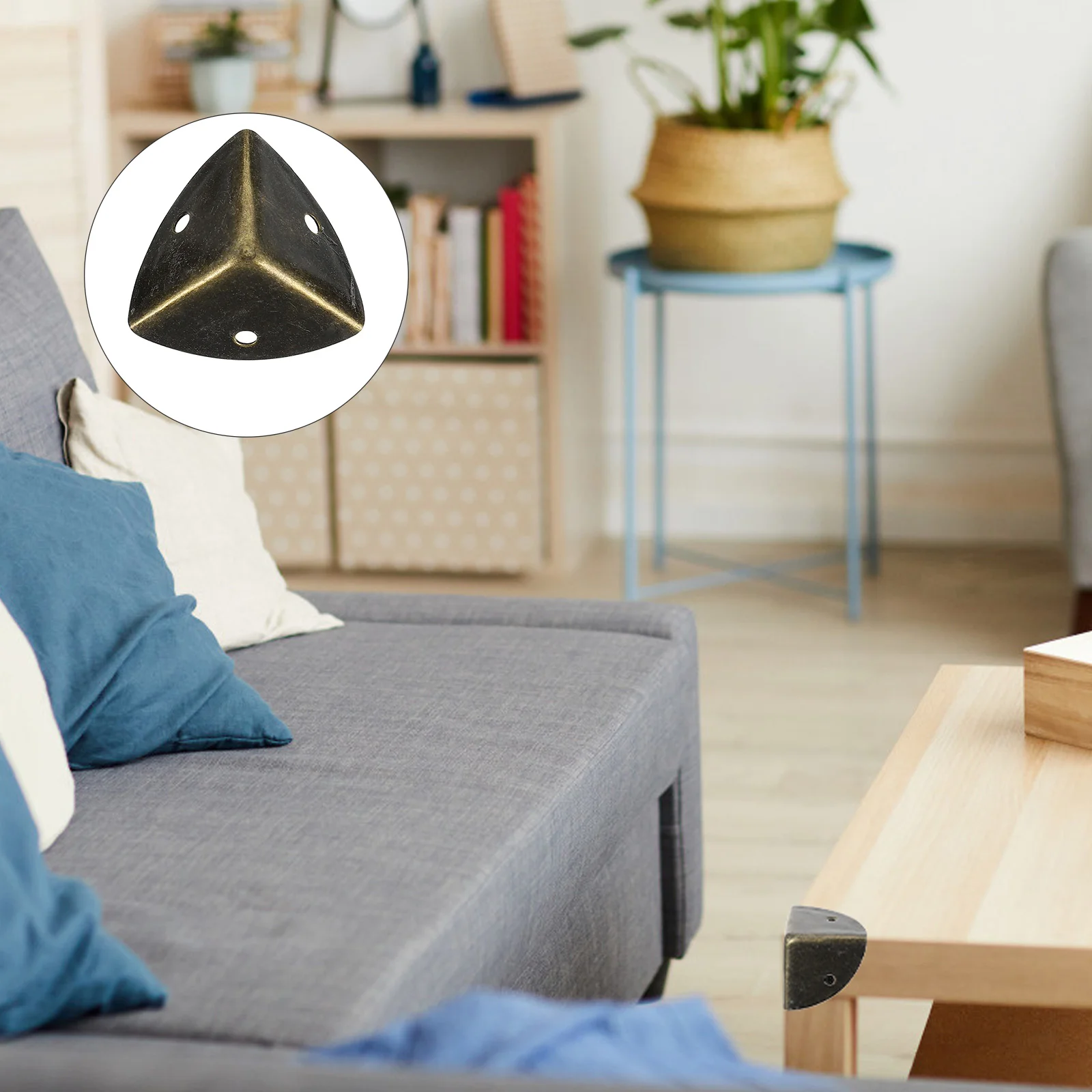 

12 Pcs Wrap Angle Safety Bumpers Triangle Corner Protectors Guard Vintage Decor Retro Furniture Rustic Guards