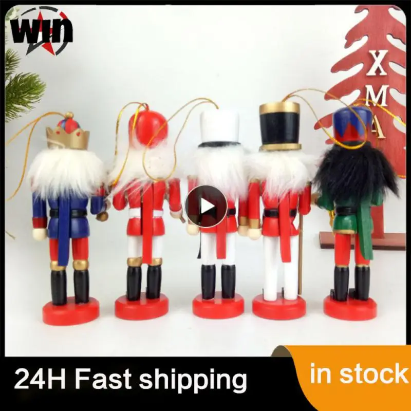 

4PCS Cartoons Desktop Decoration Home Handicrafts Walnuts Soldiers Band Dolls 12cm Nutcracker Puppet Ornaments Party Decoration