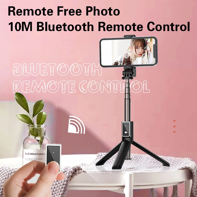 

New Bluetooth Selfie Stick Mobile Phone Holder Retractable Portable Multifunctional Mini Tripod With Wireless Remote Shutter