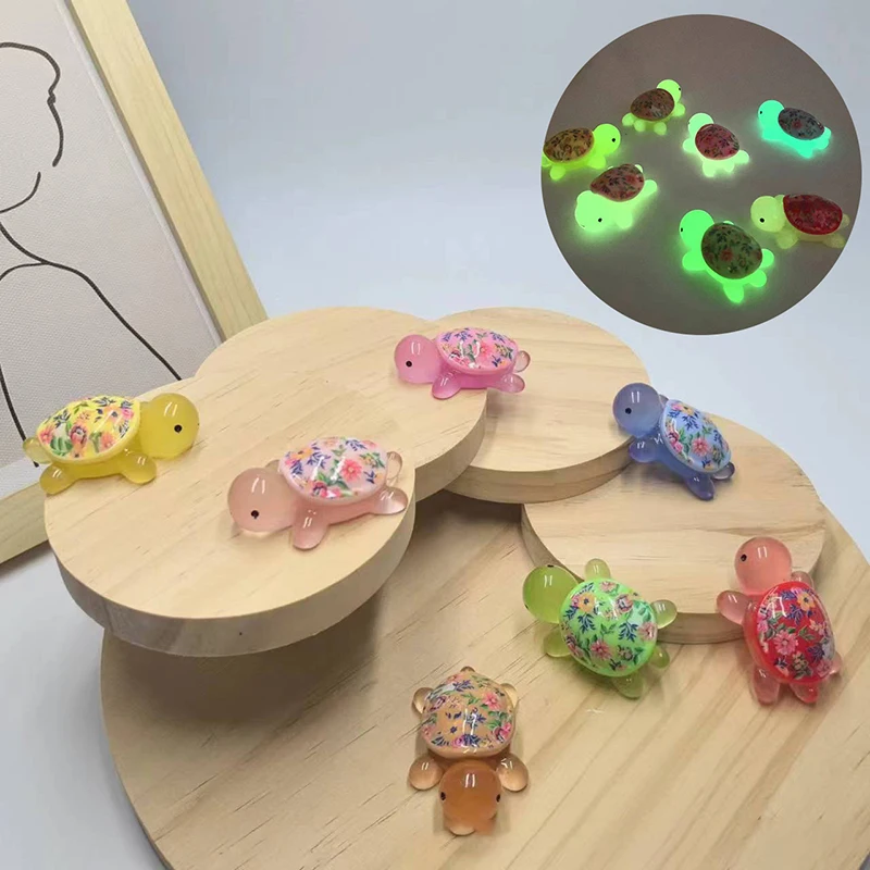 Многоцветная Светящаяся Фигурка Черепахи Ночник Полимерный Аксессуар Из Смолы