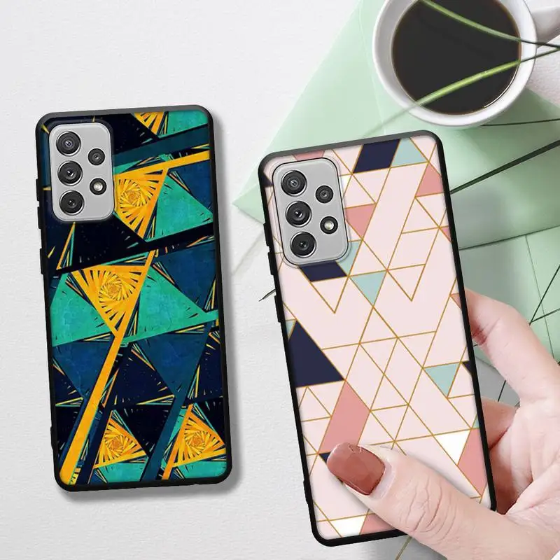 

Abstract geometric triangle line Phone Case for Samsung Galaxy A91 A80 A72 73 A52 53 A70 A41 A32 A21 A22S A42 phone Covers