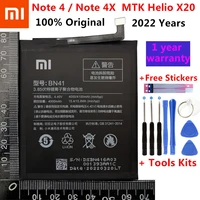 2022 years 100 original for xiao mi bn41 for xiaomi redmi note 4 x4 4000mah original mobile phone batteryfree tools