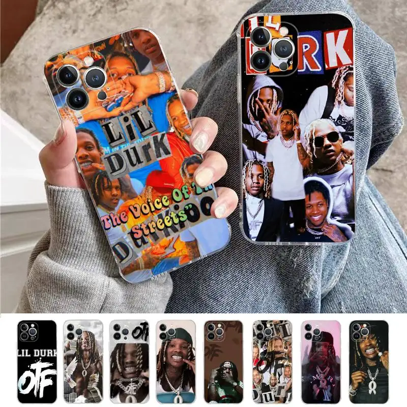 

YNDFCNB Rapper lil durk Phone Case For iPhone XR X XS Max 14 13 Pro Max 11 12 Mini 6 7 8 plus SE 2020 Printing Cover