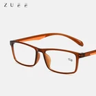 Очки для чтения ZUEE TR90 для мужчин и женщин, ультралегкие пресбиопические с прозрачными линзами в ретро стиле, + 1,5, 2,0, 3,0, 4,0