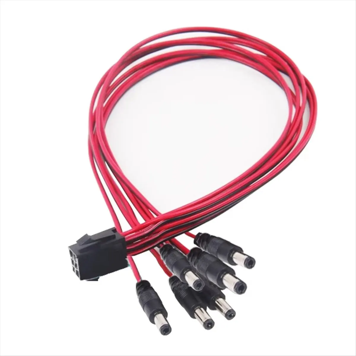Фото (A65I) Видеокарта ATX с разъемом PCI-E 6Pin (женский) на 6 портов (мужские разъемы DC 5.5X2.5 мм) с кабелем питания 12В №4