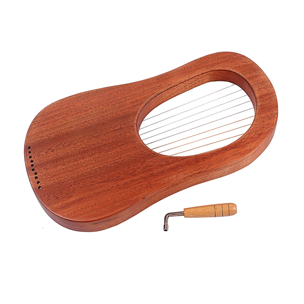 

10 струн Lyre Harp обучение пианино начинающие Струнные инструменты интересный деревянный ремесло музыкальный инструмент маленький Harp s