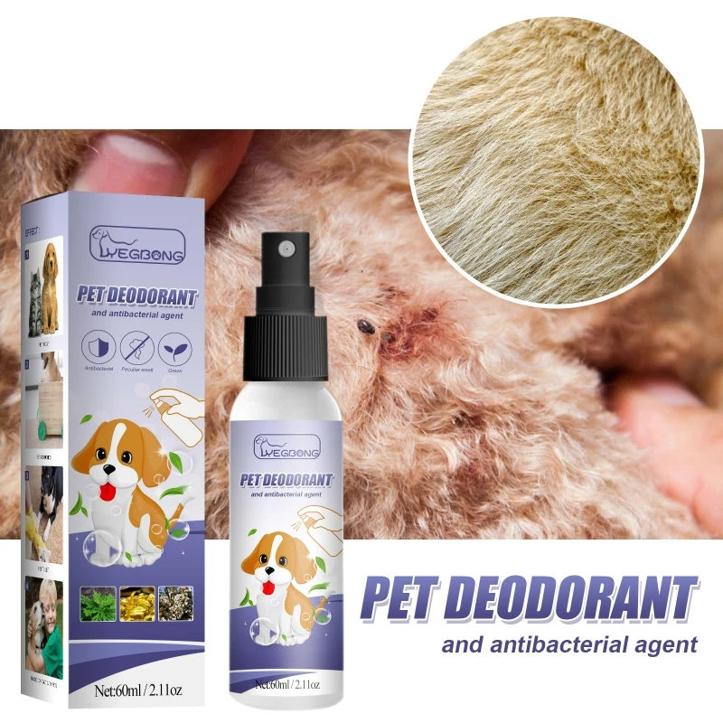 

Спрей для устранения запахов домашних животных, натуральный эффективный дезодорант и неприятный запах для собак и кошек, 2 унции