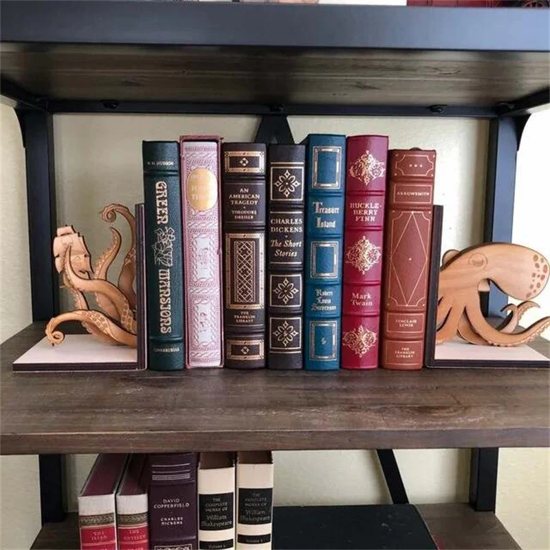 

Octopus Bookends Octopus Bookends Bookshelf Wooden Ornaments Ornaments Crafts