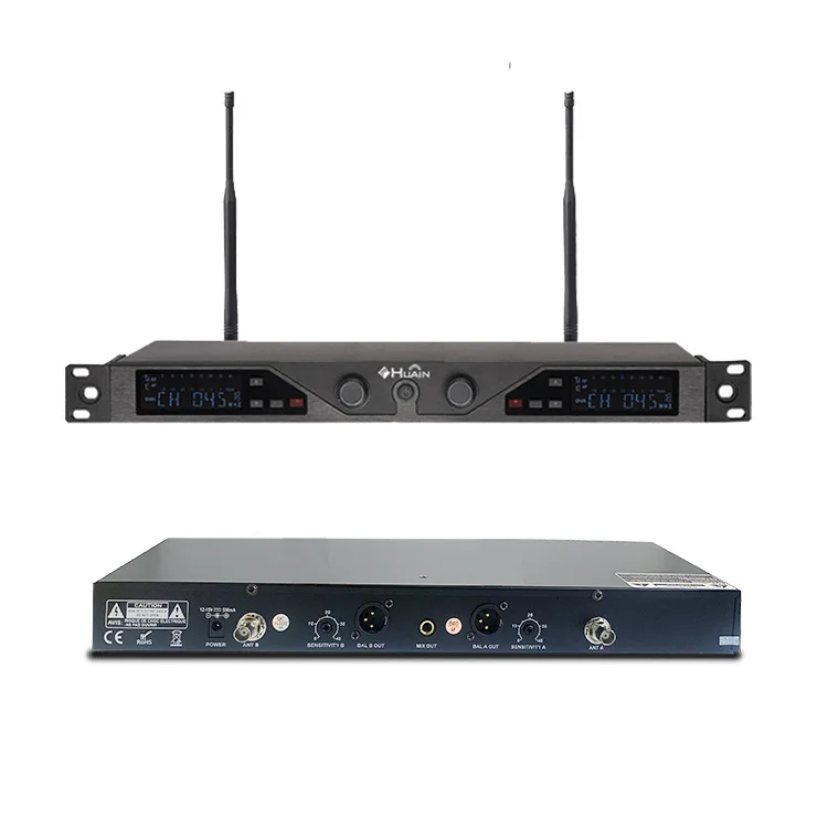 Профессиональные портативные микрофоны 2-канальная беспроводная