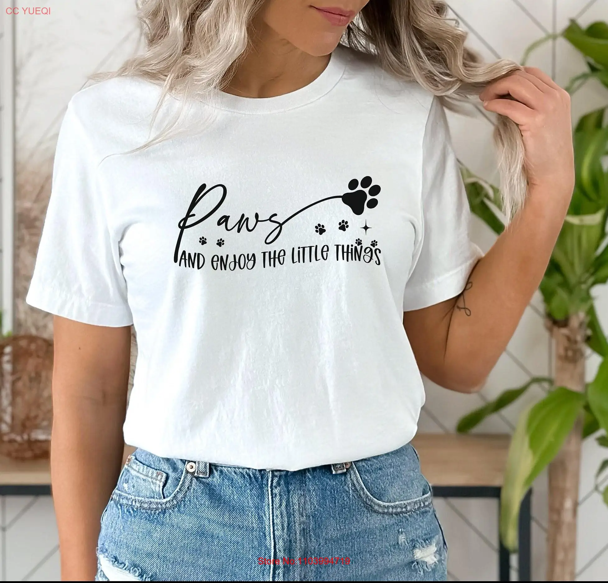 Футболка с изображением лап и наслаждайтесь мелочи футболка собакой подарок для
