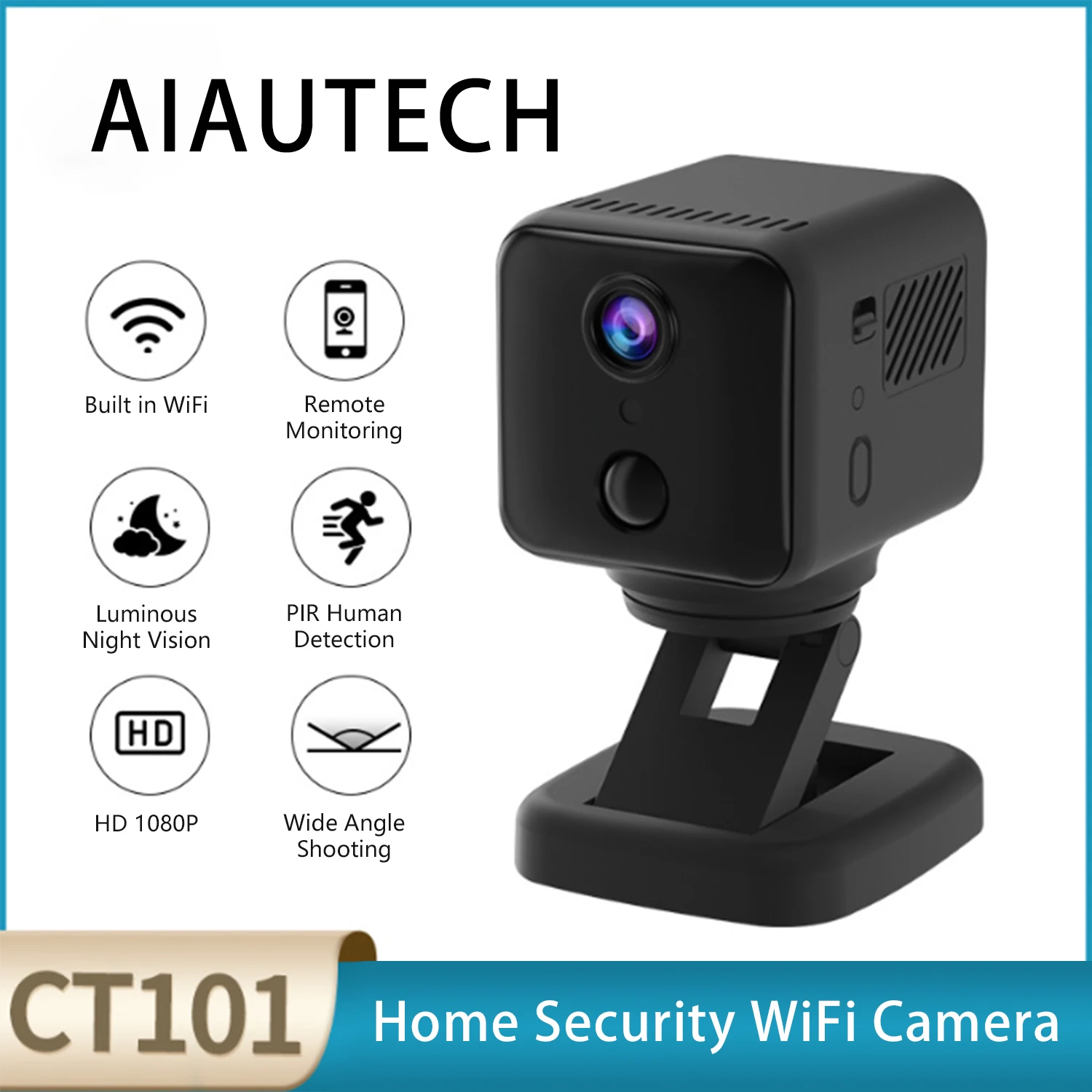 

2 Million pixel Wifi 360° PTZ Camera 2000 MAh IP PIR human detection remote monitoring night vision home Security Smart Camera