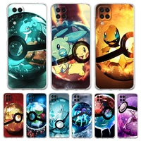 pokemon fashion phone case for samsung galaxy a51 a71 a21s a12 a11 a31 a41 a52s a32 a01 a03s a13 a22 5g silicone clear cover