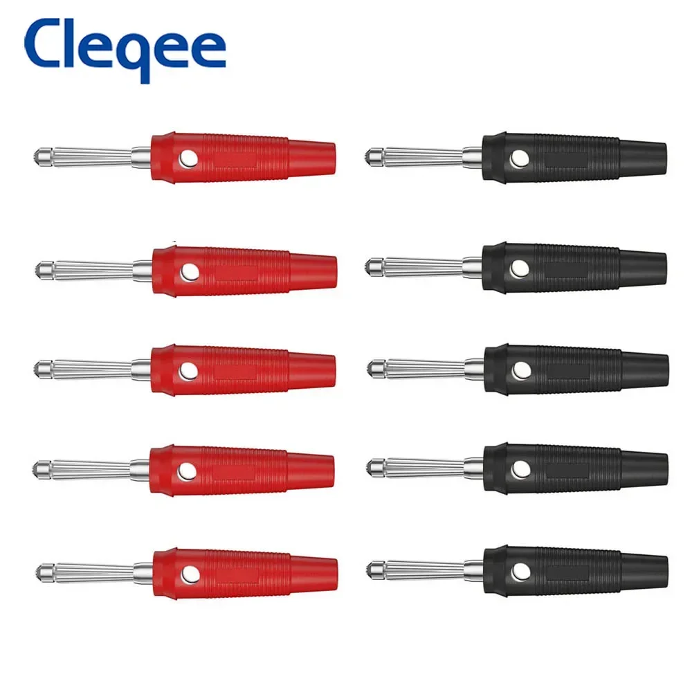 

Cleqee P3008 10 шт. 32A 4 мм штабелируемый штекер типа «банан» винт фиксирующий/сварочный медный разъем для усилителя динамика тестовые щупы