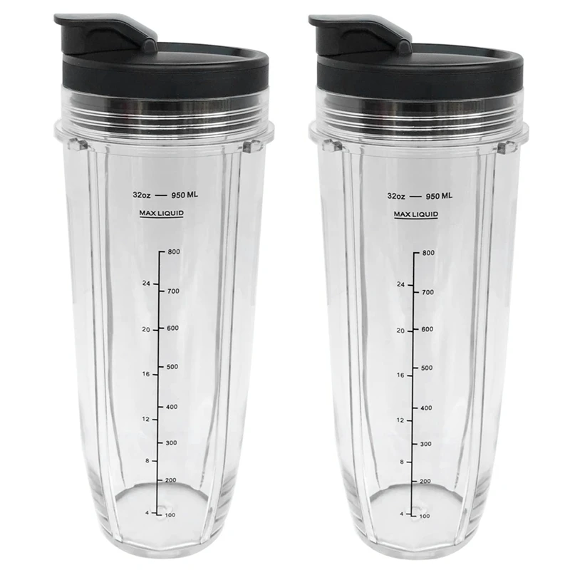 

32 OZ Juicer Cup Replacement For Nutri Ninja BL450 BL640 BL480 BL2012 N102 Foodi SS351 SS401 Nutri Ninja Auto IQ Series