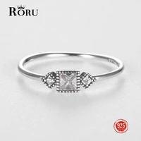 roru pure 925 sterling silver rings candy design for women 2022 dating party daily life square ring fine jewelry bijoux gifts