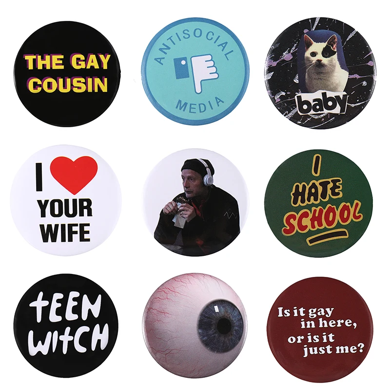 44 мм жестяная булавка книга была лучше Подростковая ведьма гей двоюродный человек я люблю школьную брошь кошка мем сумка Кнопка значок ювелирные изделия подарок друзьям