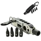 Портативная многофункциональная мини-отвертка из нержавеющей стали, Карманный Брелок с инструментами, для отдыха на природе, путешествий, выживания