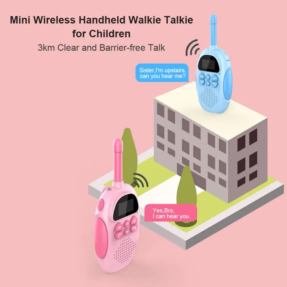 

Mini Wireless Walkie Talkie Kids Built In 1000mah Battery Cute Parent-child Educational Interactive Wireless Radio Toys