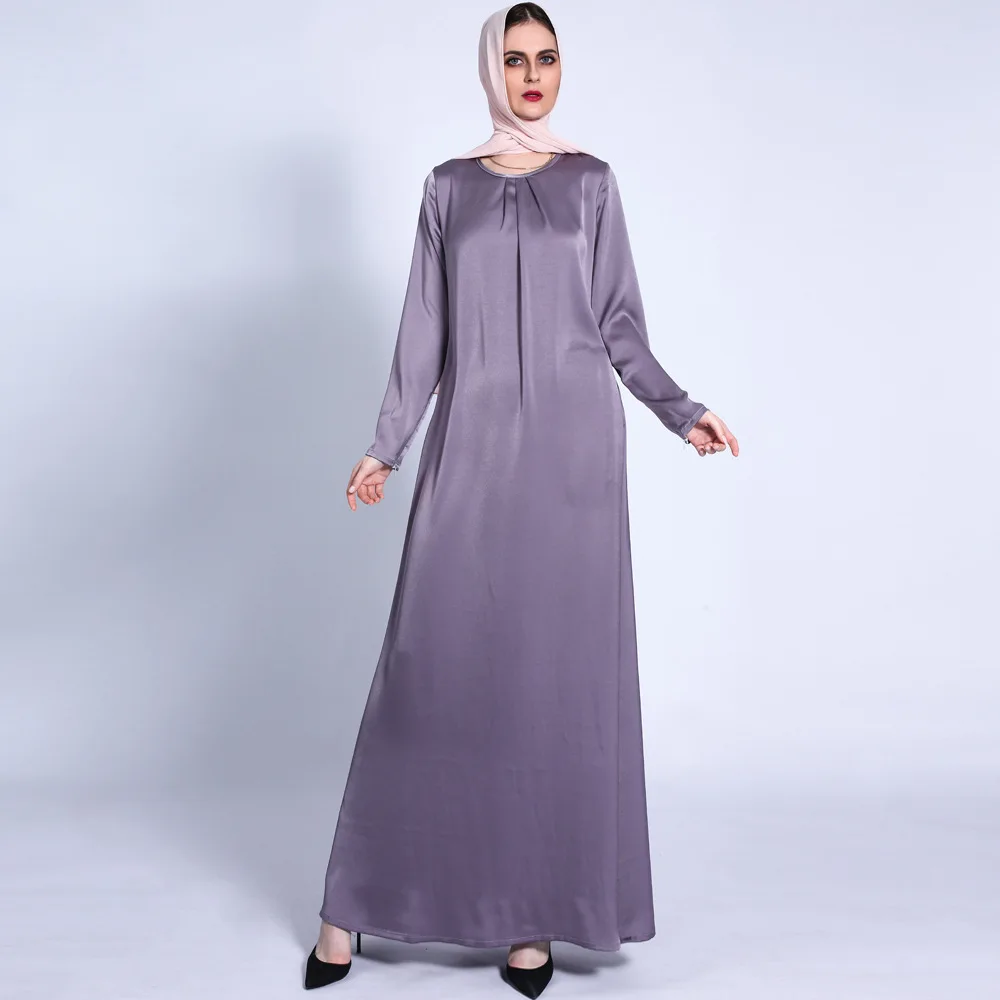 Однотонная Abaya Дубай, Турция, мусульманское хиджаб, платье, повседневный кафтан, платье женская мусульманская одежда, Макси-платья для женск...