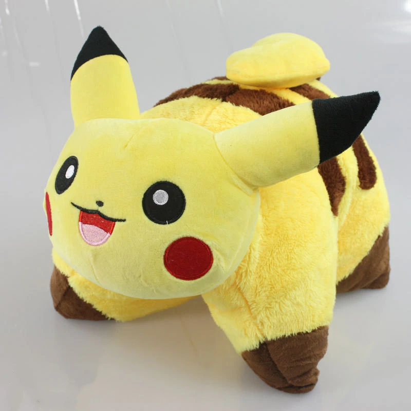 

Pokemon Pikachu Cartoon Soft Stuffed Doll Toys Cute Pikachu Anime Cartoon Plush Cushion Pillow Doll Children Kids Toy 40*30cm