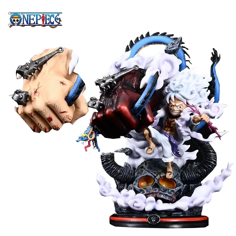 

22Cm One Piece Action Figure Monkey D Luffy Gear 5 Sun God Nika Big Fist Two Type Collectible Doll Toys Model Desktop Ornaments