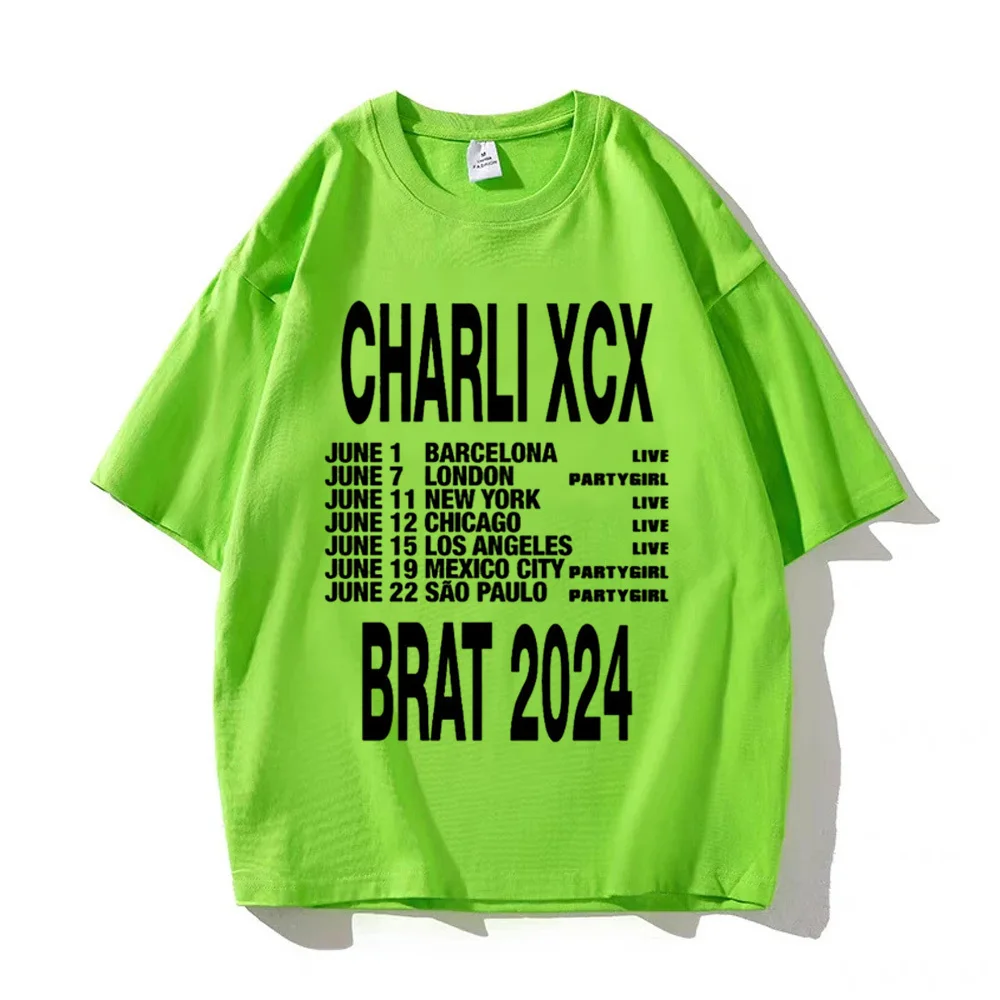 Футболки Charli Xcx Brat Женская дышащая повседневная одежда футболка аниме для