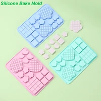 waffle heart snowflake silicone mold baking mold chocolate candy mold clay resin handmade mould party cupcake decorating tools