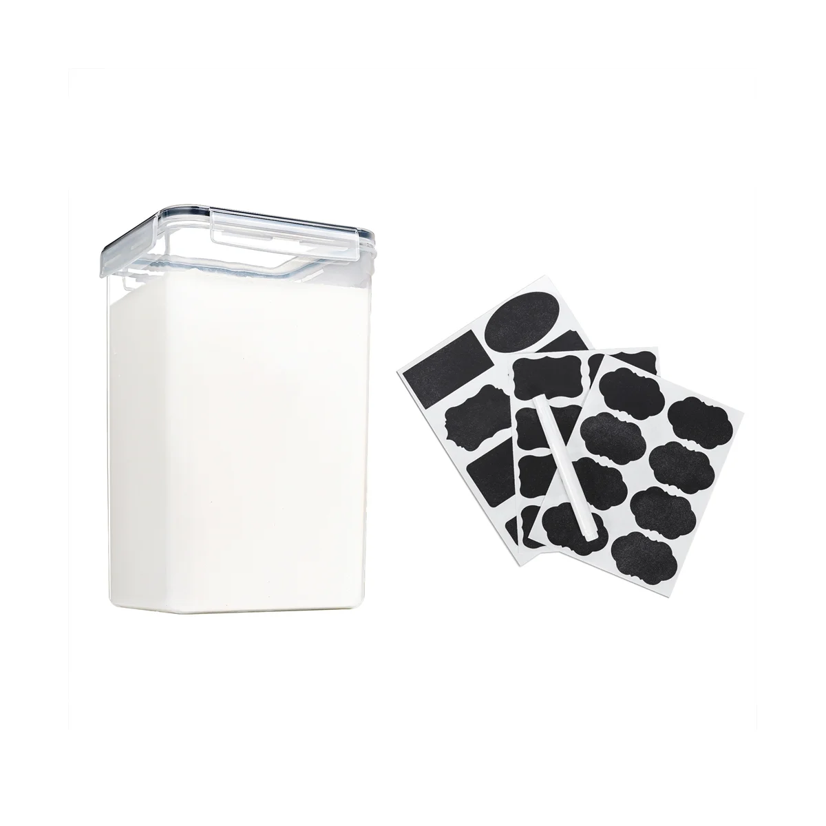 

Контейнер для муки и сахара с крышками (6,5 литров каждый)-герметичный черный контейнер для хранения муки и кладовой