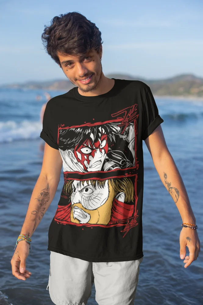 Мягкая Черная Подарочная футболка с изображением аниме