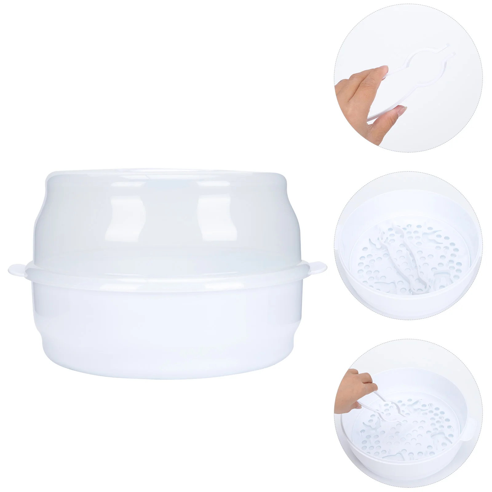 

Baby Feeding Bottle Sterilizer Box Breastfeeding Supplies Portable Tableware Holder Microwave Storage Container Dryer White Abs