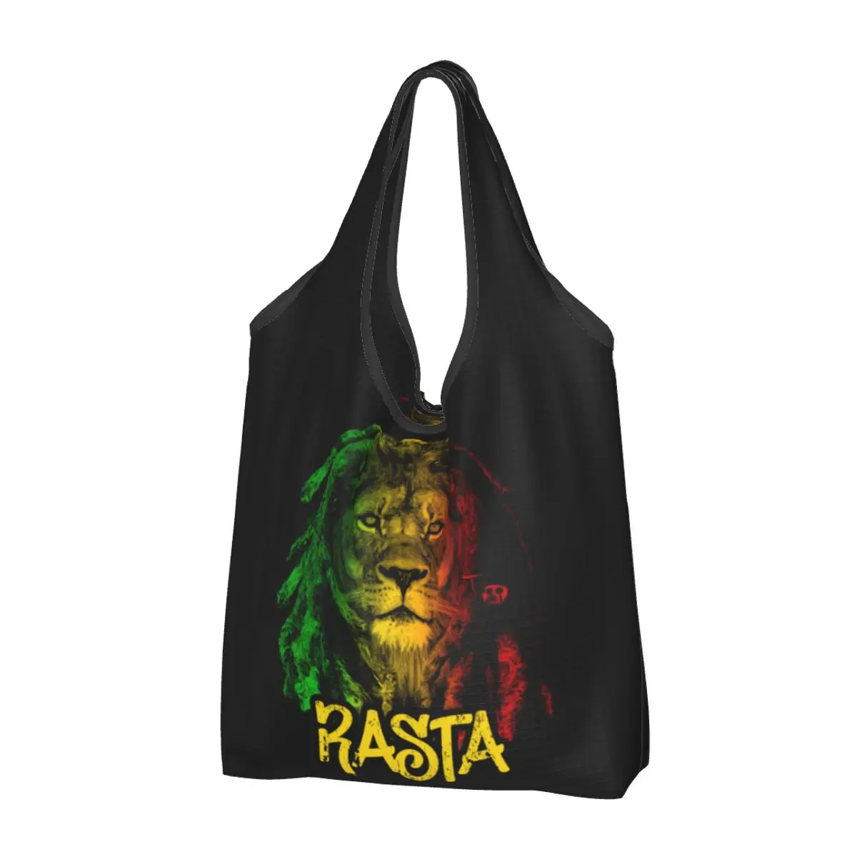 

Jamaica Flag Rasta Groceries Shopping Tote Bags Women Fashion Jamaican Pride Shopper Shoulder Bags Large Capacity Handbag