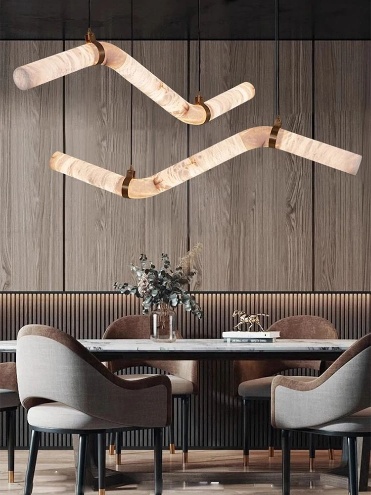 Nordic Dimmable Led 2024 модный Мраморный Искусство Золотой хром Потолочные Подвесные