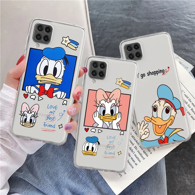 

Clear Case For Samsung Galaxy A52 A12 A51 A32 A21s A71 A32 A22 50 A70 A31 A72 5G Phone Cover Disney Mickey Stich Donald Duck