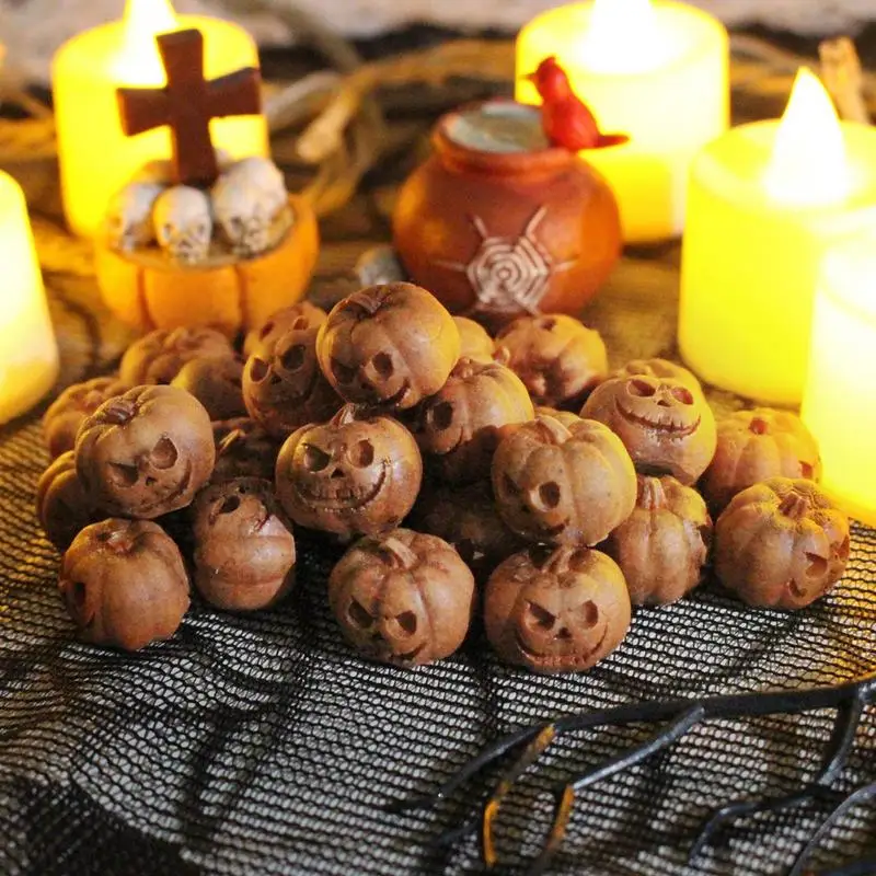 ie małe dynie Decor żywica lalki ozdoba statua 20 sztuk miniatury Halloween figurki dyni