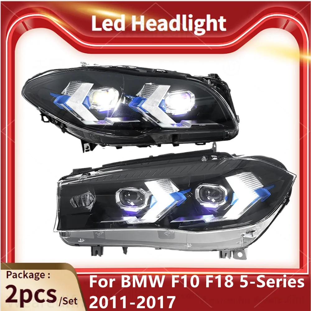 2 шт. модифицированные светодиодные фары для BMW F10 F18 2010-2017 M5 520i 520d 530i 530d