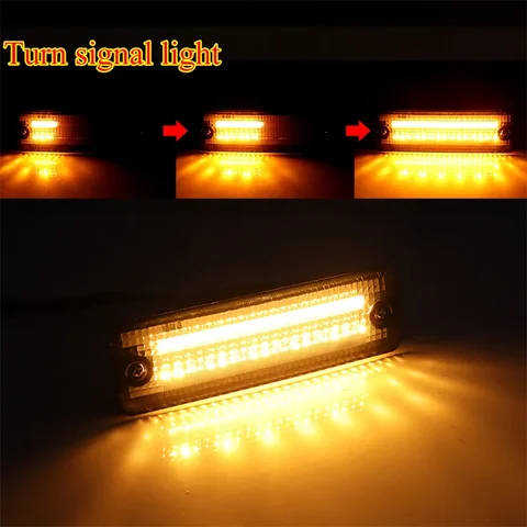 Двухцветный динамический Янтарный фотомагнитный автомобильный передний сигнал поворота лампочка с белыми ДХО для Ford фестиva, для грузовика Mazda 323 626 B2000/B2200/B2600