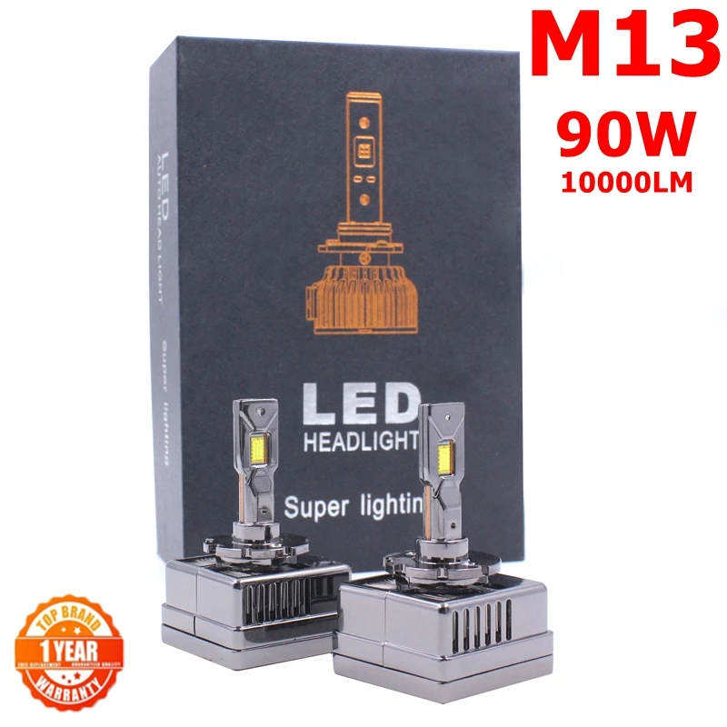

M13 D1s Car LED Headlights 90W D1s D2s D3s D8s Led Super Bright 6000K CSP Canbus