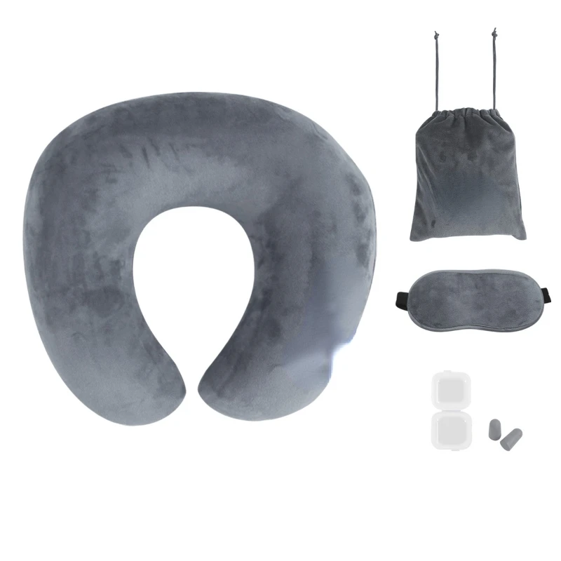 

Портативная надувная дорожная подушка, съемная надувная U-образная авиационная Подушка, высокоскоростная надувная подушка на шею для самол...