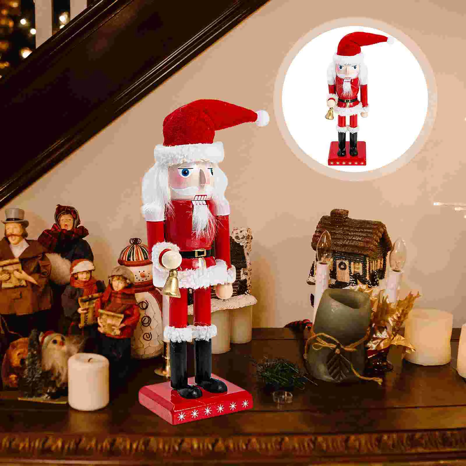 

Nutcracker Christmas Santa Decoraciones Para Cuartos Wooden Decorations Claus Soldierwood Decor Crafts Table Figurine